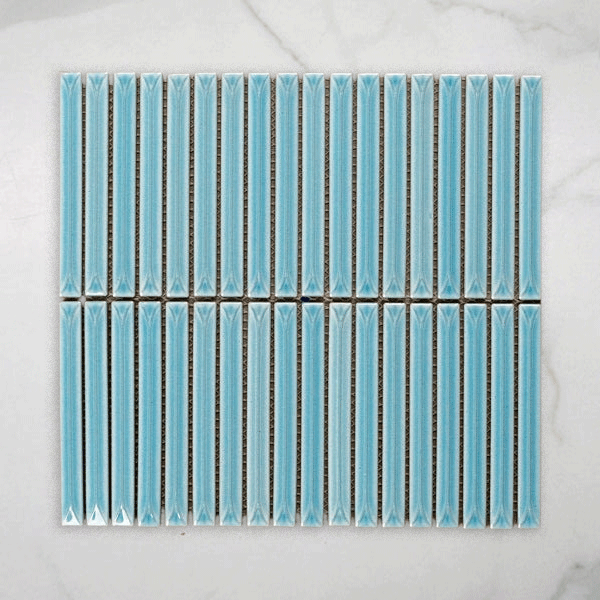 Castaways Water Gloss Kit Kat Porcelain Mosaic Tile 15x145mm - Premium Bathroom & Kitchen Backsplash Tile for Modern Home Decor