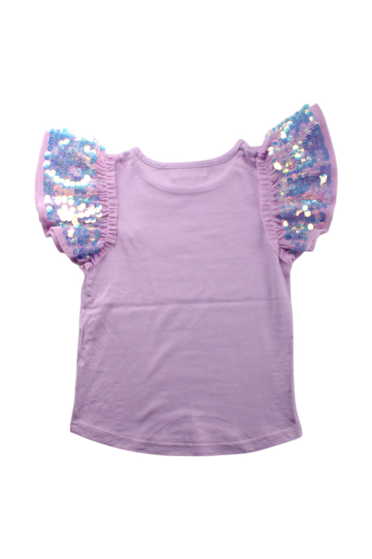 Sparkle & Shine Angel's Face Sequin Sleeve Top for Girls Age 6-7 Years | Glamorous Party Wear & Special Occasion Outfit