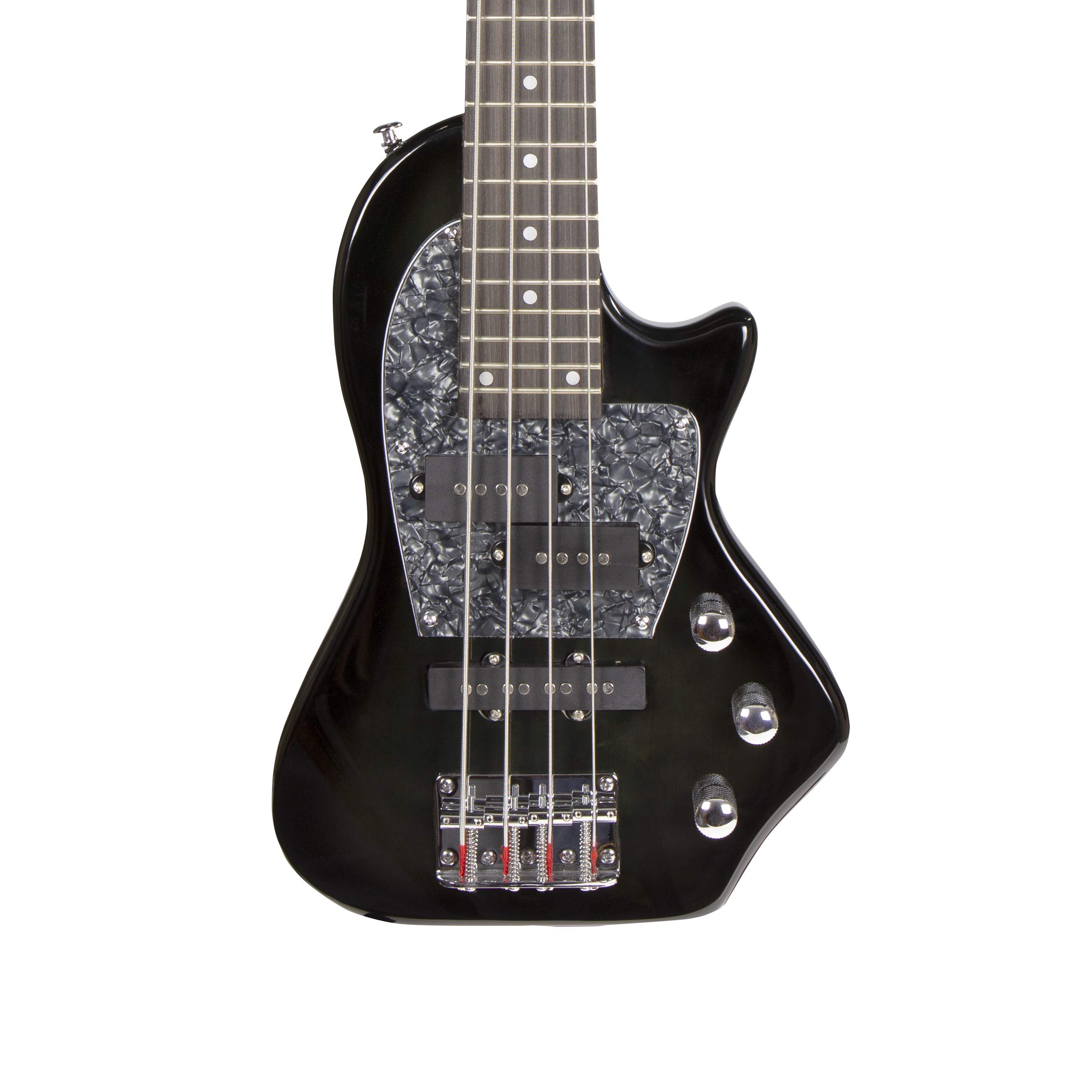 4-String Travel Bass Guitar - Blackburst Finish | Compact & Portable for Musicians on the Go | Perfect for Practice, Travel, and Small Gigs