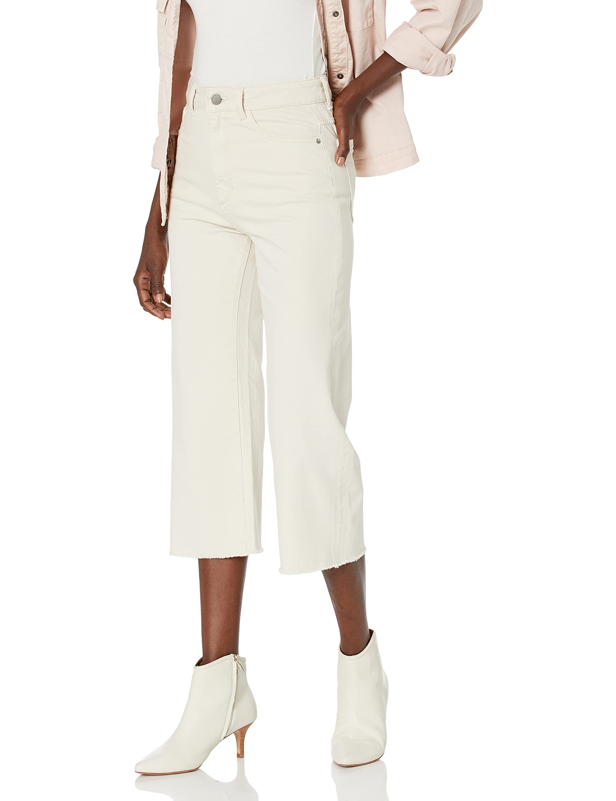 DL1961 Women's Hepburn High Rise Wide Leg Crop Jeans - Comfortable Stretch Denim Pants for Casual Wear, Office & Weekend Outfits