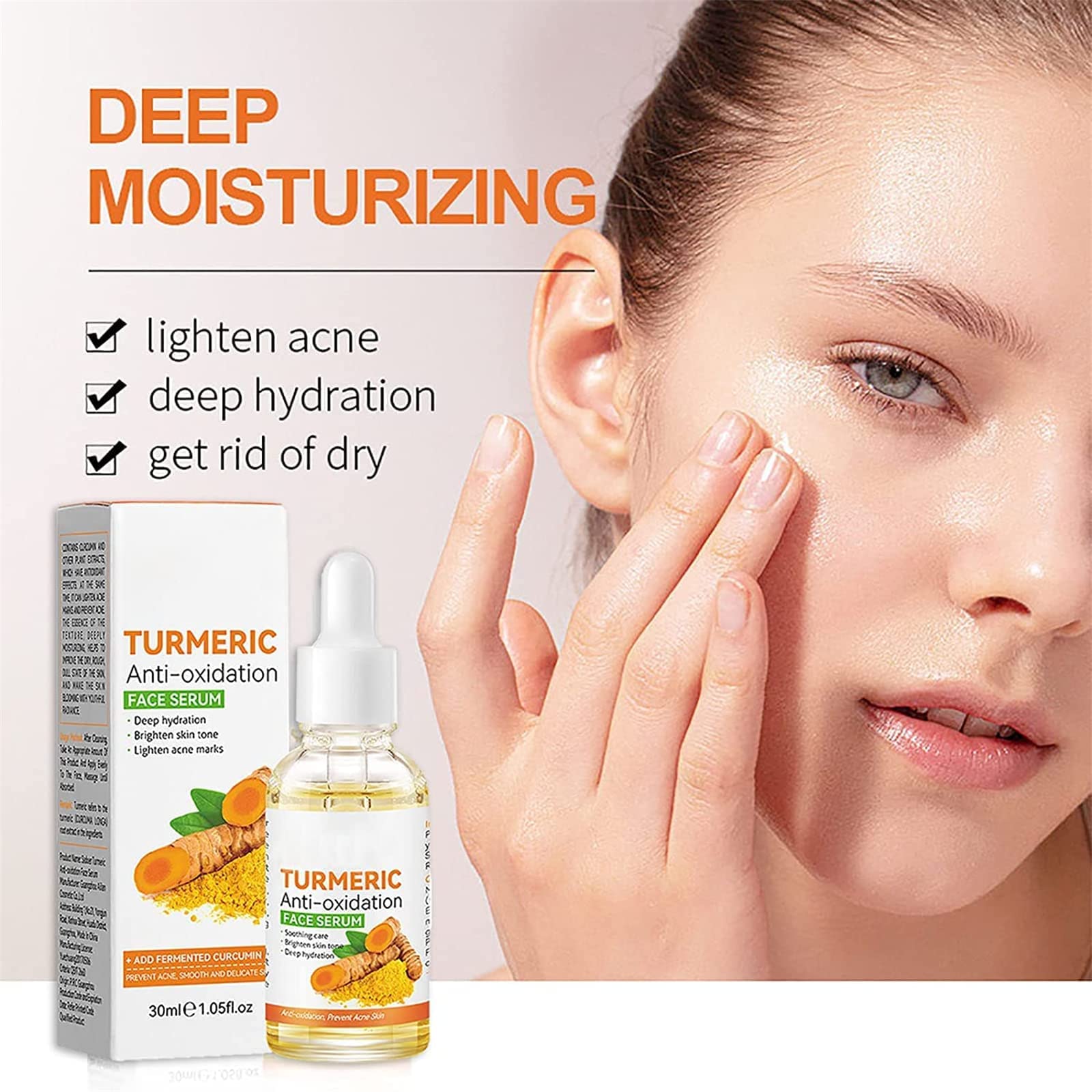 30ml Turmeric Antioxidant Serum for Dark Spots - Brightening & Anti-Aging Facial Treatment for Glowing Skin - Perfect for Night Routine & Hyperpigmentation Care