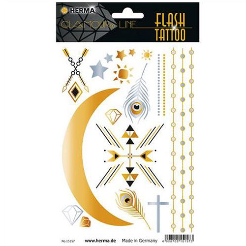FLASH Tattoo African Tribal Design Temporary Tattoos (15157) - Perfect for Festivals, Costume Parties & Cultural Events