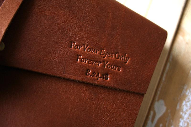 Personalized Embossed Leather Wedding Guest Book - Elegant Keepsake for Bridal Showers, Receptions & Anniversaries