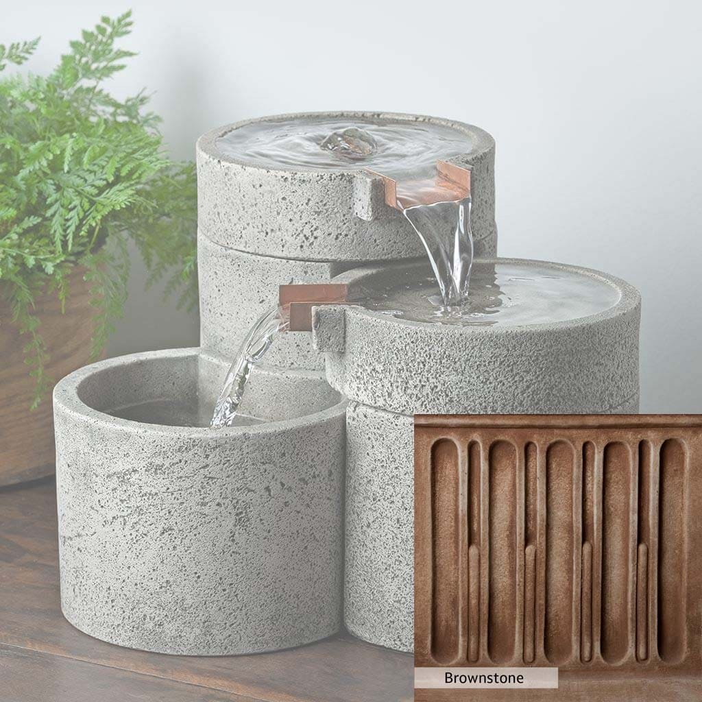 Campania International Venn Fountain - Outdoor Garden Water Fountain with LED Lights - Perfect for Patio, Yard, and Landscape Decor