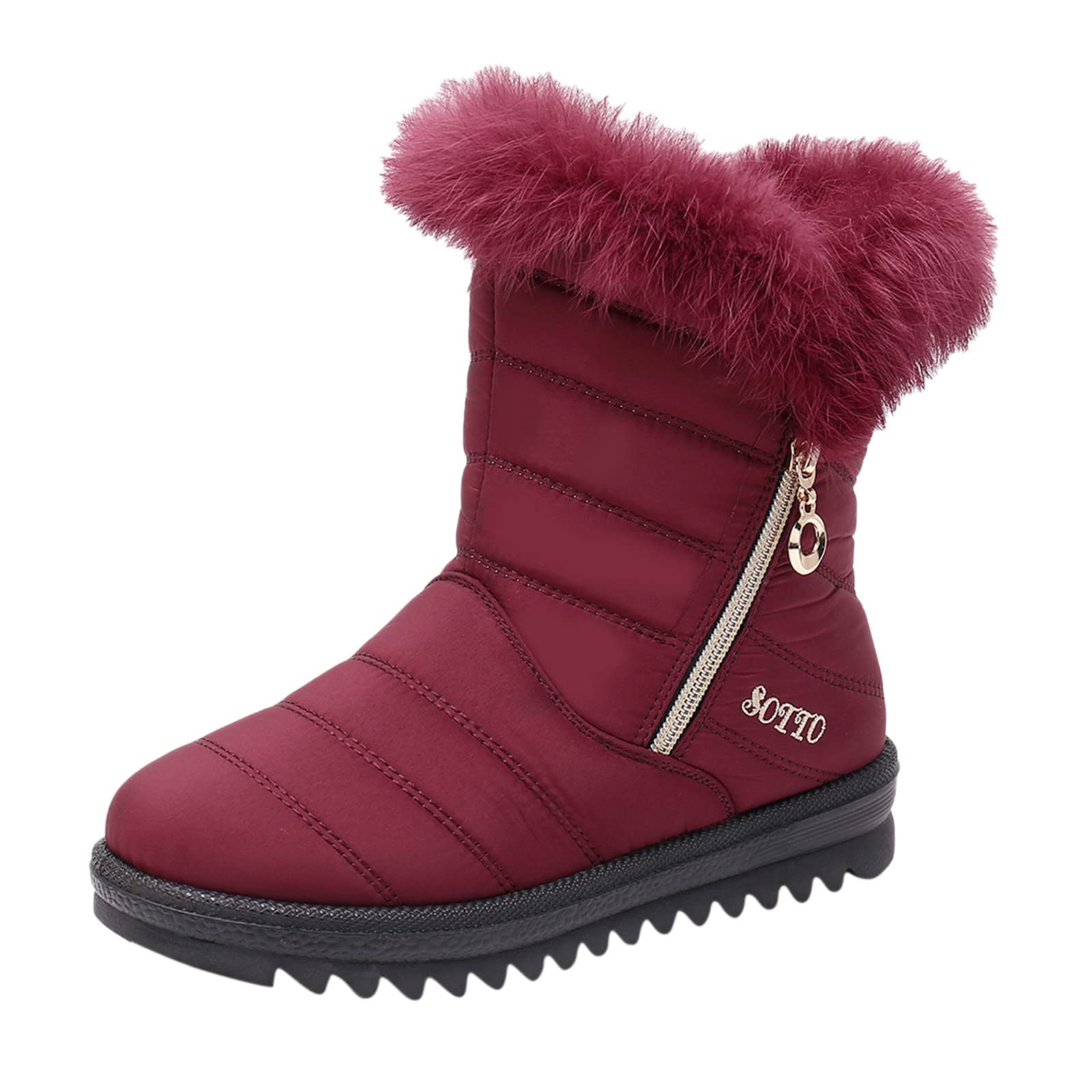 Women's Winter Snow Boots Size 11 - Warm Ankle Boots for Cold Weather, Waterproof & Slip-Resistant - Perfect for Snowy Days, Hiking & Outdoor Activities