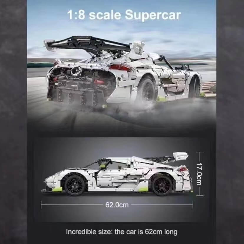 CADA C61048 Master Fantasma Sports Car Building Blocks Set - 1000+ Pieces, STEM Toy for Kids & Adults - Perfect for Creative Play, Gifts & Collectibles | Build Your Own Supercar Model for Display & Racing Fun