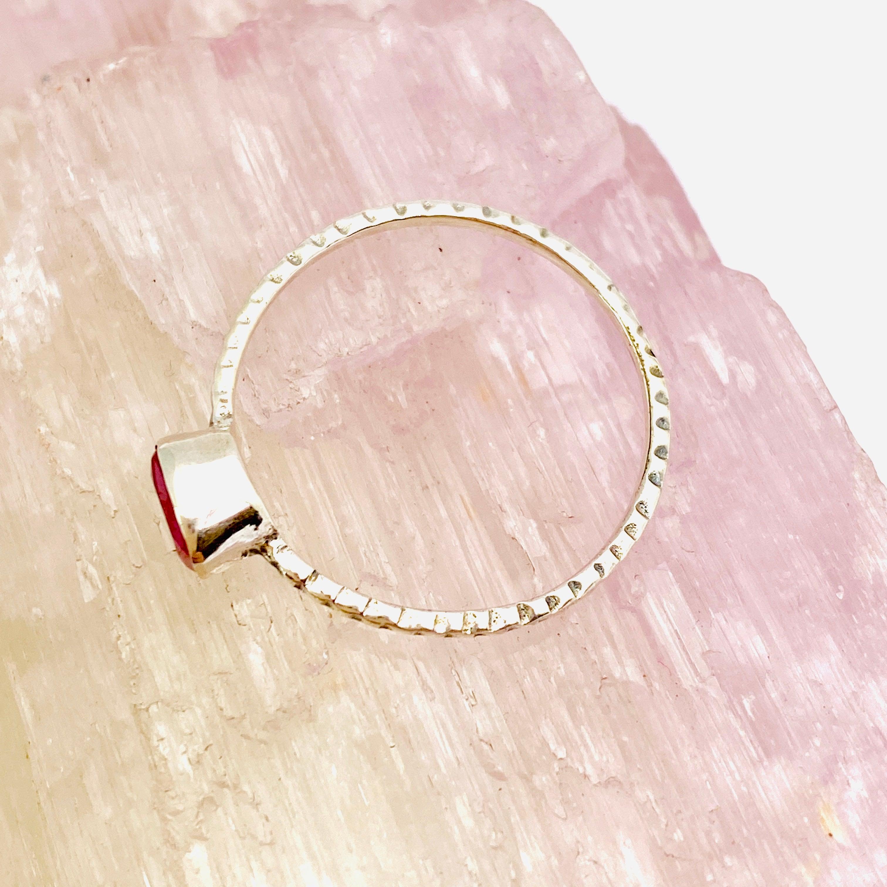 Ruby Oval Faceted Fine Band Ring R3750 RU - Elegant Jewelry for Women, Perfect for Weddings, Anniversaries & Special Occasions