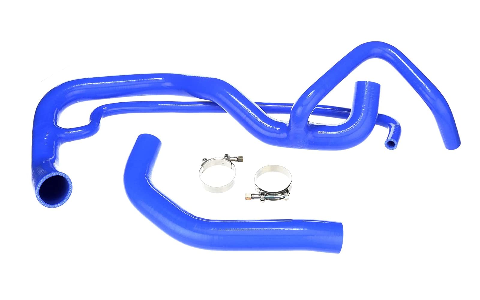 Heavy Duty Silicone Coolant Hose Upper and Lower Radiator Kit for 2001-2005 Chevy GMC Sierra 2500 3500 Duramax 6.6L - High Pressure & Heat Resistant with Embedded Fibers (Blue) | Perfect for Off-Roading, Towing & Extreme Temperature Conditions
