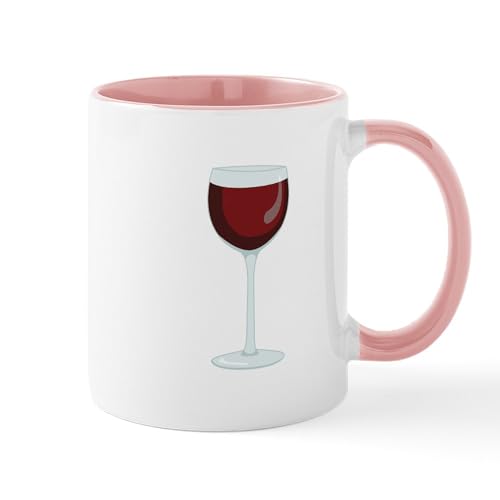 White/Pink Inside - Red Wine Glass Mugs