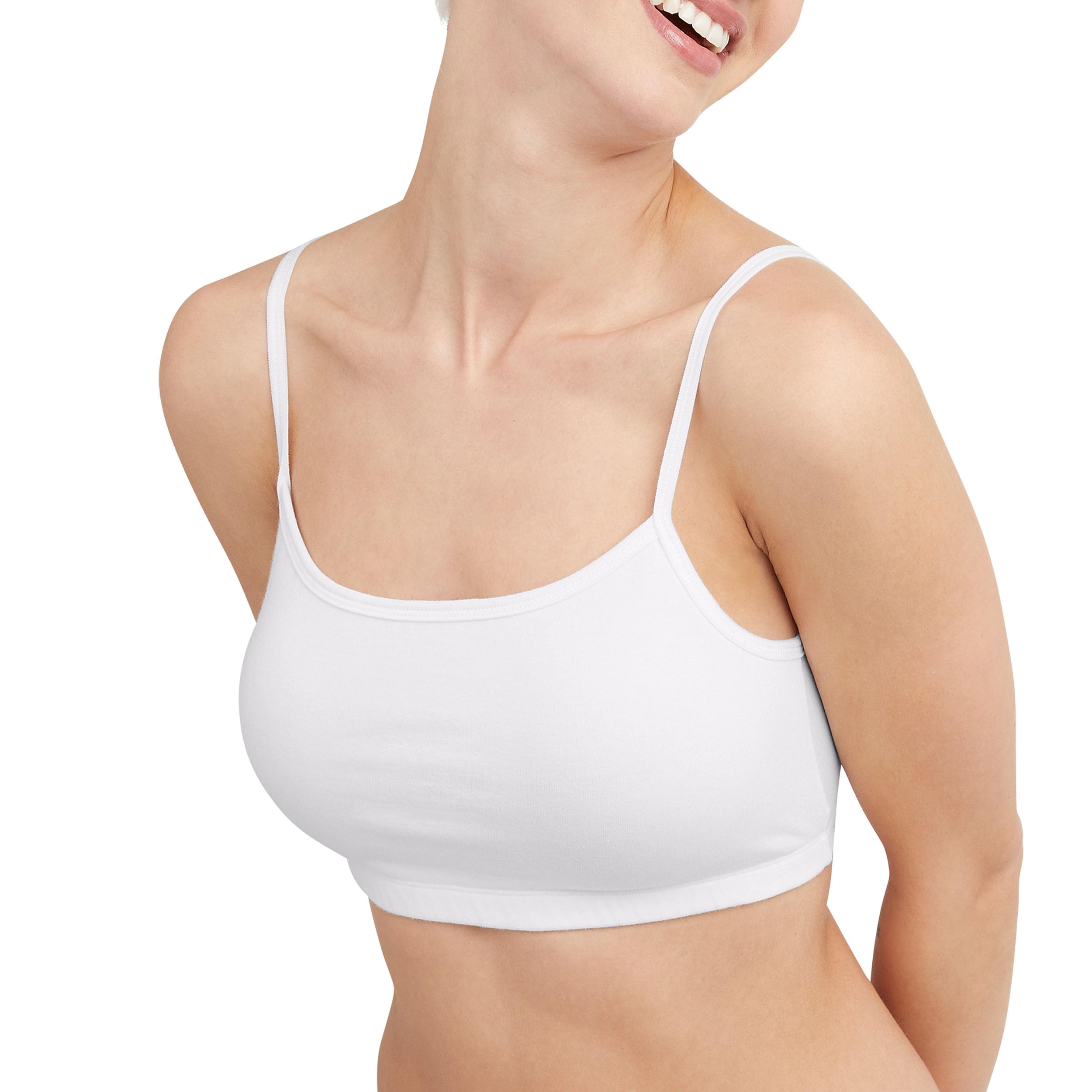 Hanes Women's Cotton Comfort Bralette 3-Pack - Soft Wireless Bras for Sleep, Lounge & Everyday Wear - Breathable Seamless Underwear for Women