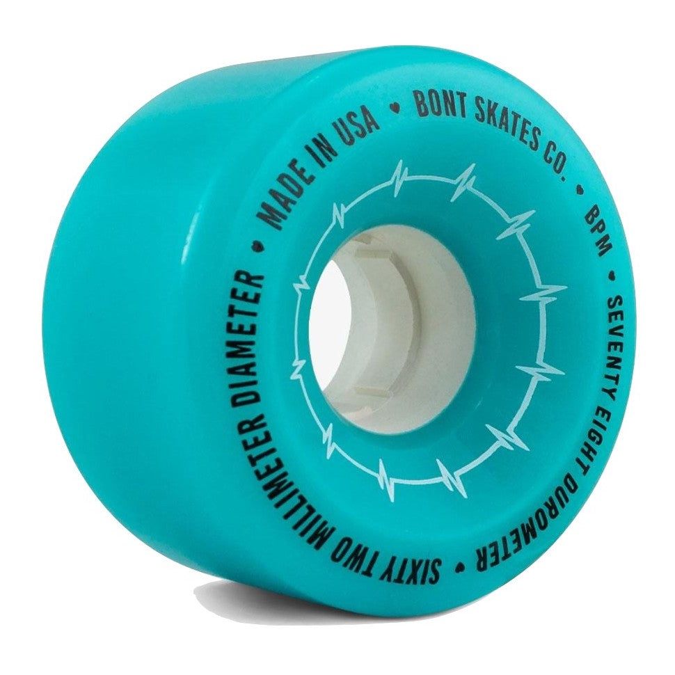 Bont BPM 62mm Quad Wheels 4-Pack - High Performance Skate Wheels for Aggressive Inline Skating and Roller Derby