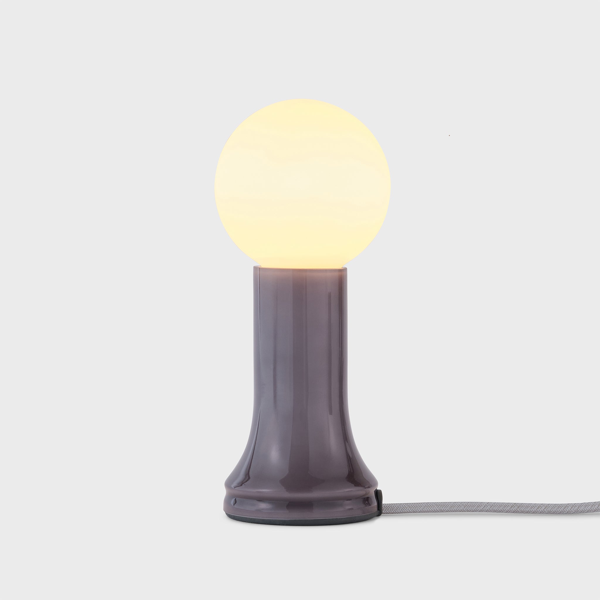 Modern Shore Table Lamp in Smoke Grey - Stylish Bedside & Living Room Lighting for Home Decor
