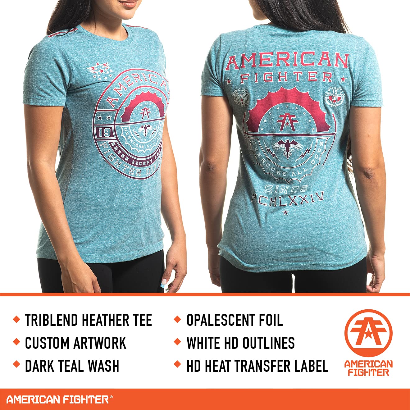 American Fighter Women's Short Sleeve T-Shirts | Comfortable Cotton Tees for Casual Wear & Street Style