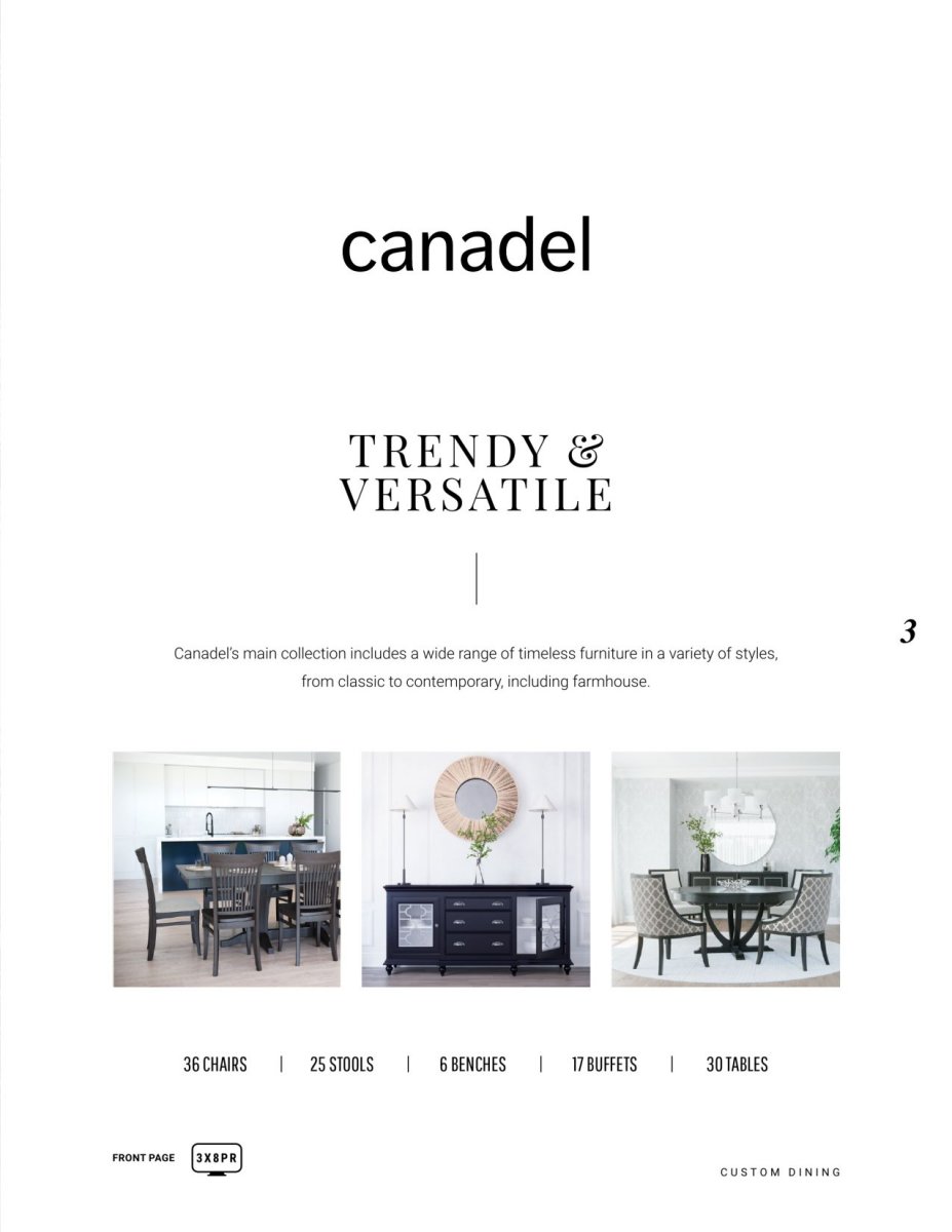 Canadel Custom Dining Table - Handcrafted Solid Wood Furniture for Modern Homes | Perfect for Family Gatherings & Dinner Parties