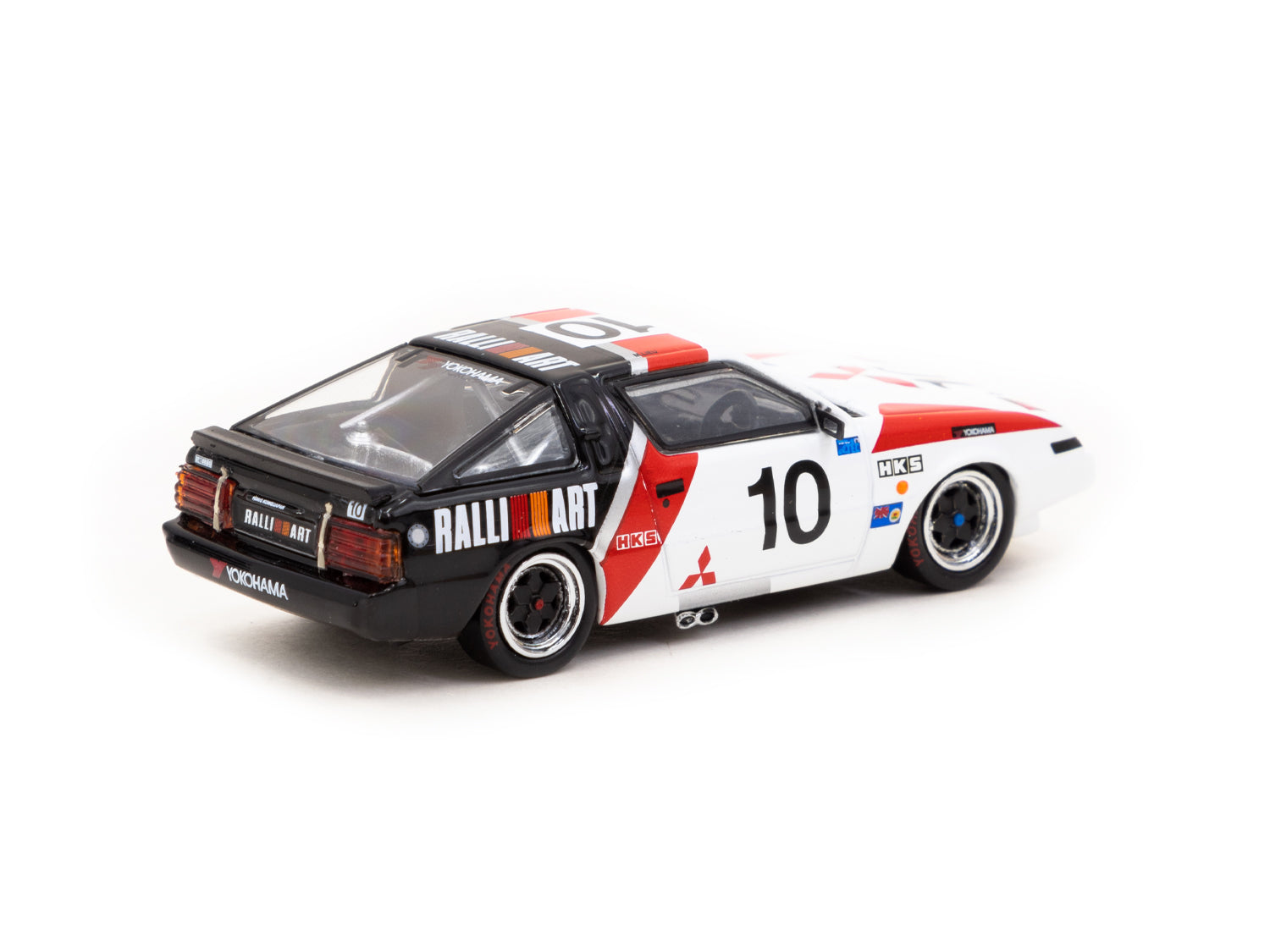 Tarmac Works 1/64 Scale Mitsubishi Starion Diecast Model Car - 1985 Macau Guia Race #10 - Collectible Hobby64 Miniature for Display & Racing Enthusiasts - Perfect for Diecast Collections, Shelf Displays & Model Racing Scenes