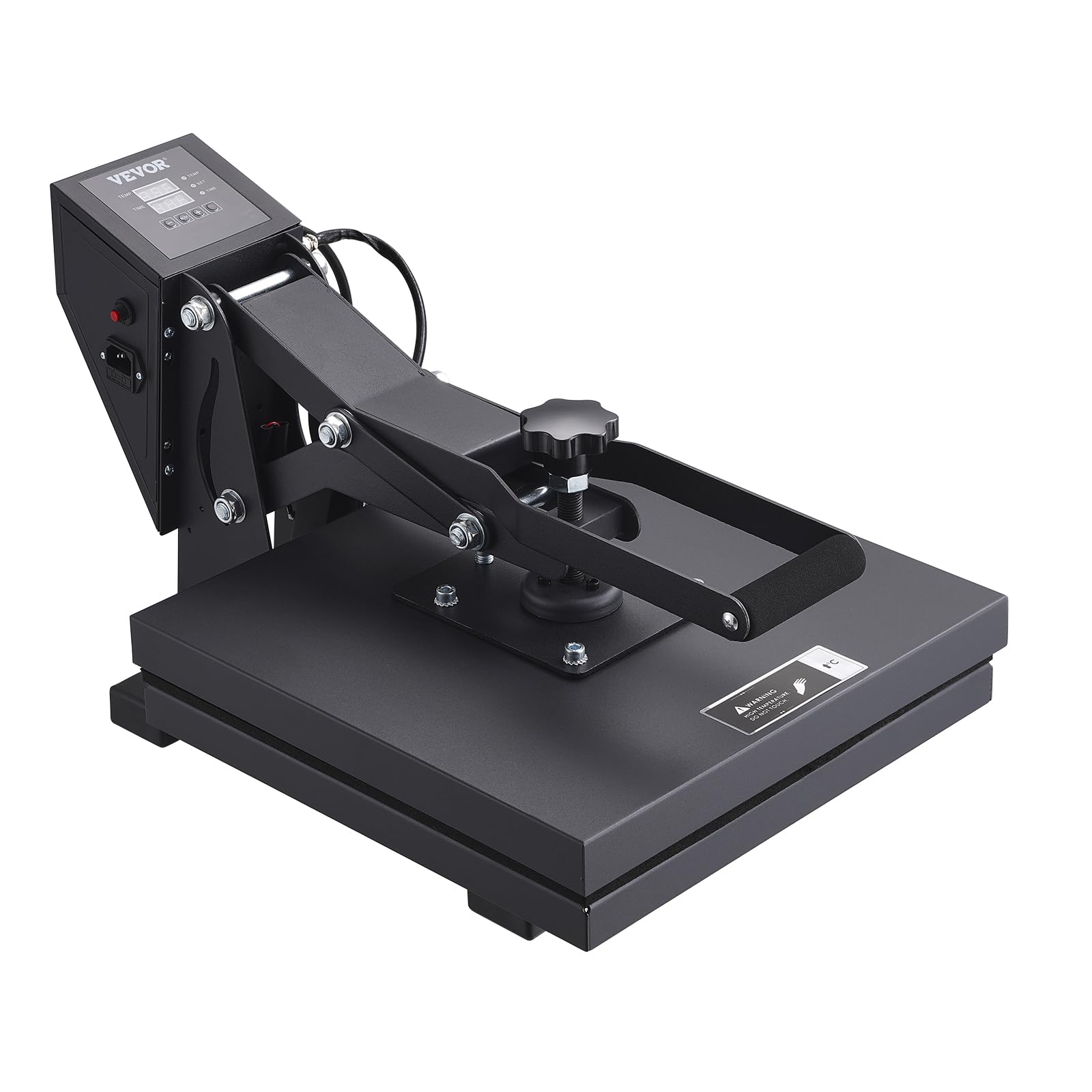 VEVOR 15x15 Inch Digital Heat Press Machine for T-Shirts & Sublimation - Fast Heating, High Pressure Industrial Heat Transfer Vinyl Printer - Perfect for DIY Crafts, Custom Apparel & Small Business Use - Easy to Use Black Heat Press