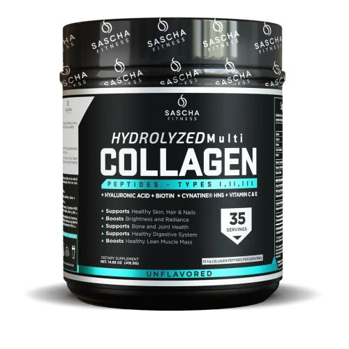 Hydrolyzed Collagen Powder by Sascha Fitness - Premium Collagen Supplement for Skin, Hair & Joint Health - Ideal for Smoothies, Coffee & Post-Workout Recovery