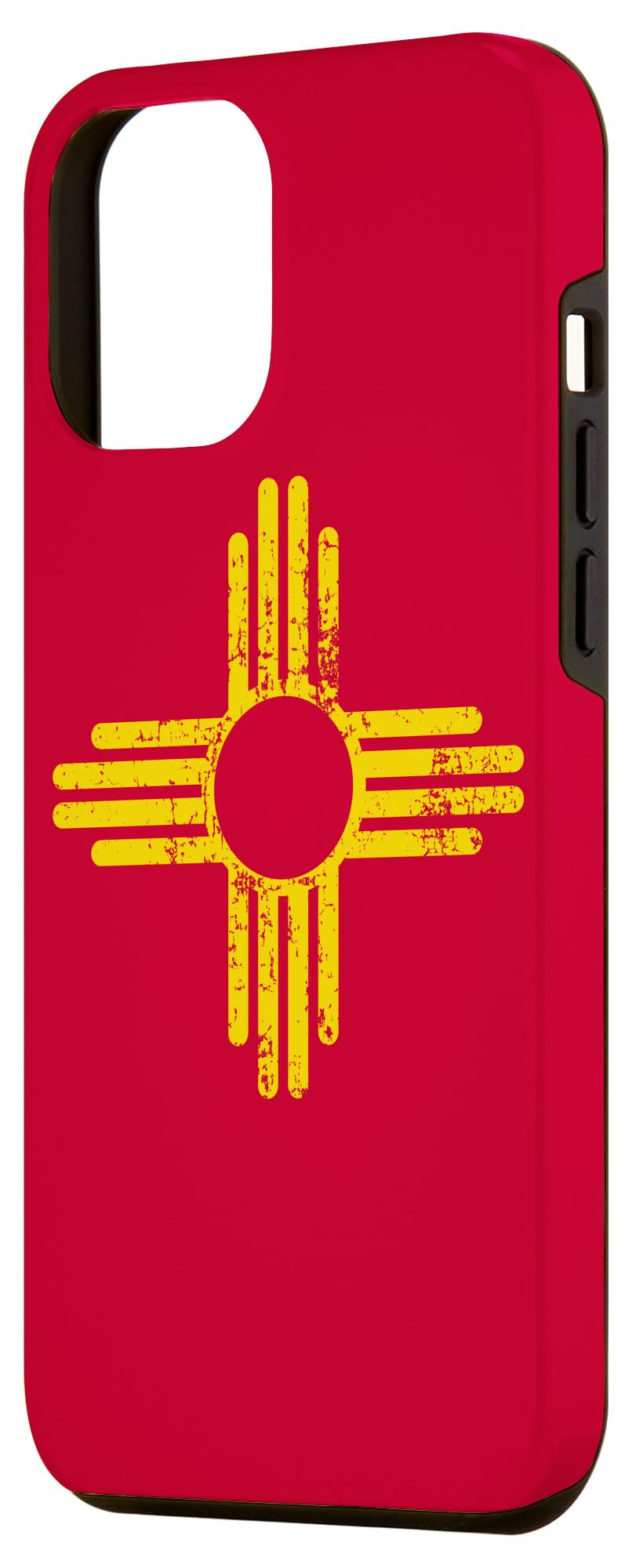 Vintage New Mexico Flag iPhone 12 Pro Max Case - Yellow & Red Southwest Design | Perfect for Travel, Photography & Southwest Style Enthusiasts