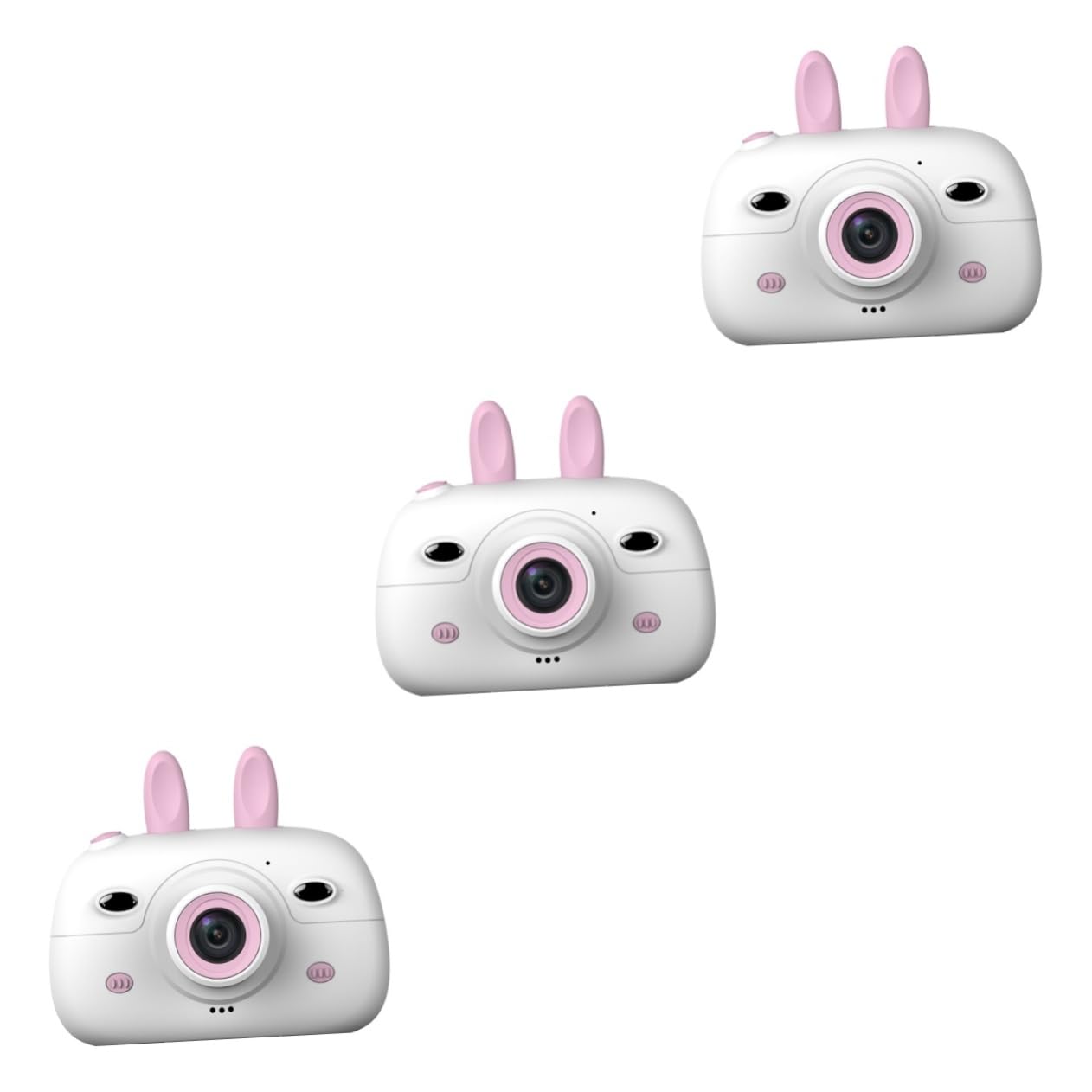 iBasenice 3PCS Kids Digital Camera - Children's Toy Camera with Video Recorder, Spring Silica Gel Design for Toddlers & Girls - Perfect for Birthday Gifts, Outdoor Adventures & Early Learning Photography