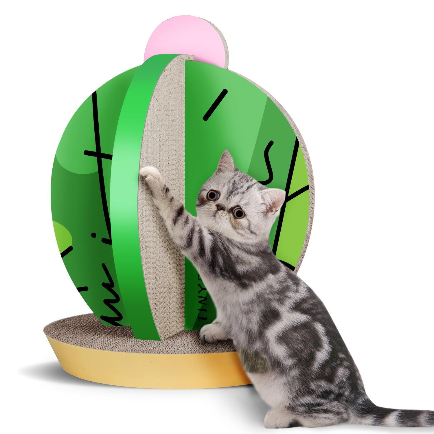 Cactus-Shaped Cat Scratching Post - 15x15x19.29 Inch Cardboard Cat Condo & Scratcher for Indoor Cats | Perfect for Playtime, Scratching & Climbing