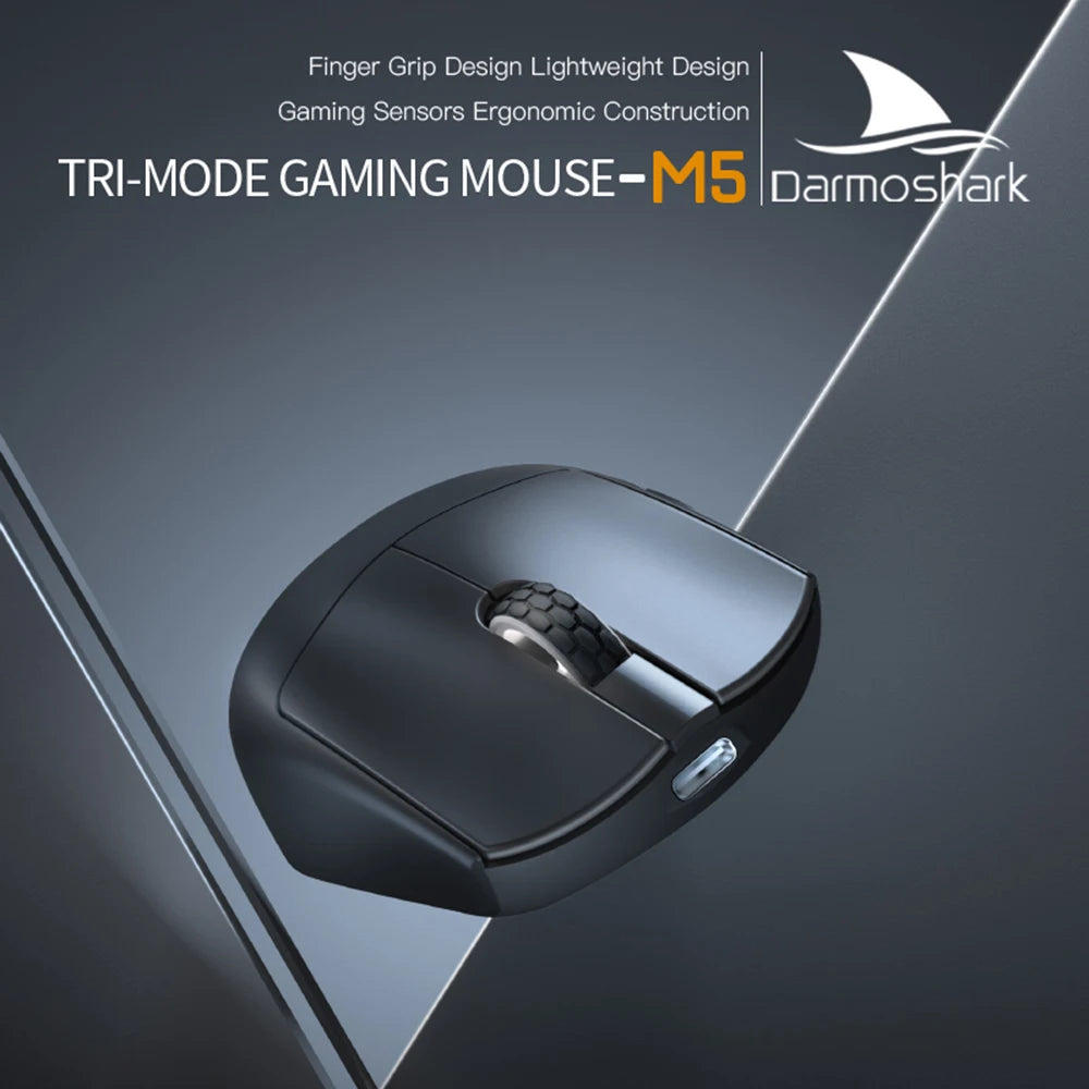 Darmoshark M5 8K Wireless Gaming Mouse - Ultra-Lightweight Ergonomic Design, 26000 DPI, 1000Hz Polling Rate - Perfect for FPS, MOBA, and Esports Gaming