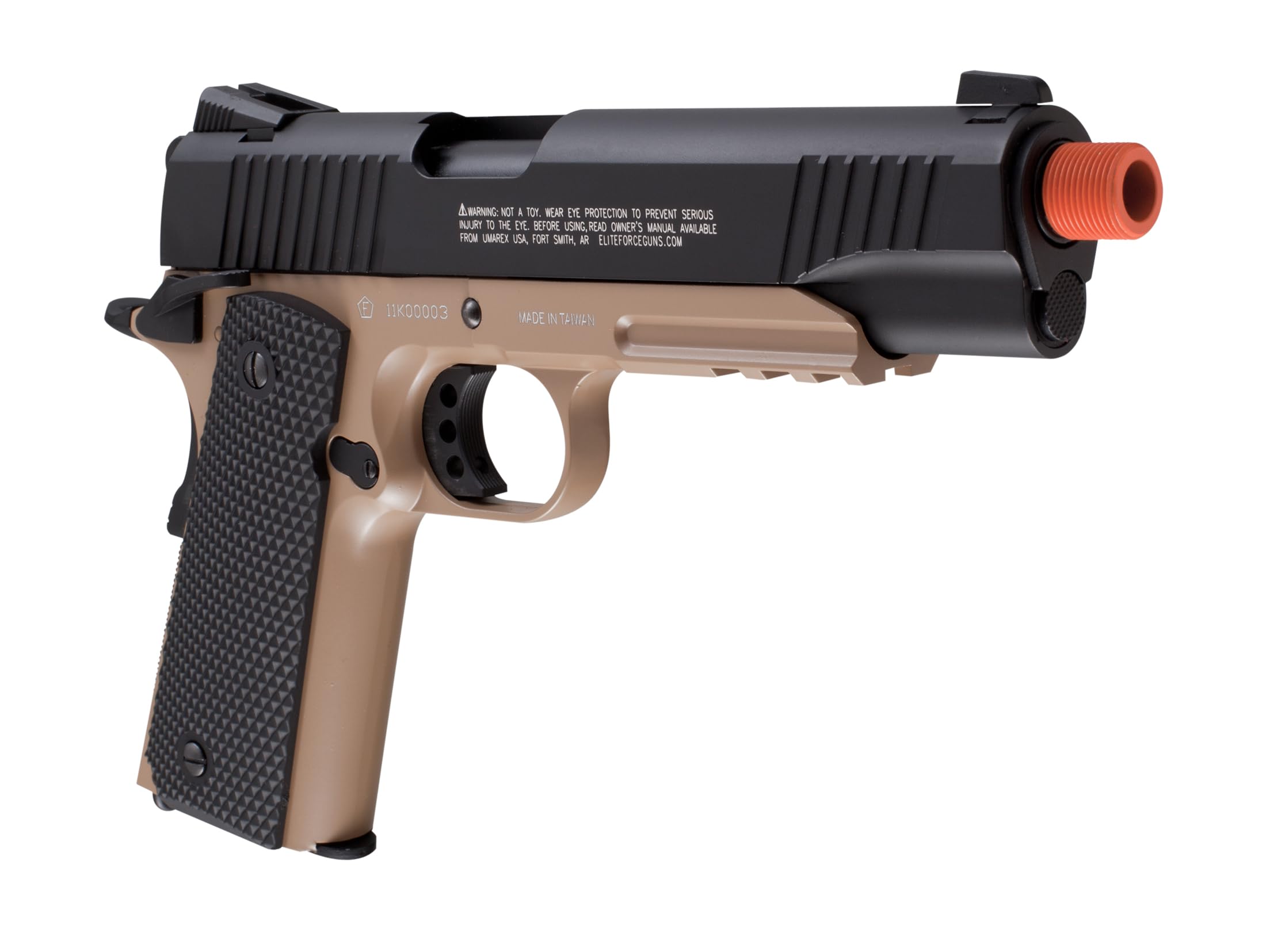 Elite Force 1911 Blowback 6mm BB Pistol Airsoft Gun - CO2 Powered, Realistic Replica for Training & Target Shooting | Outdoor & Indoor Airsoft Games