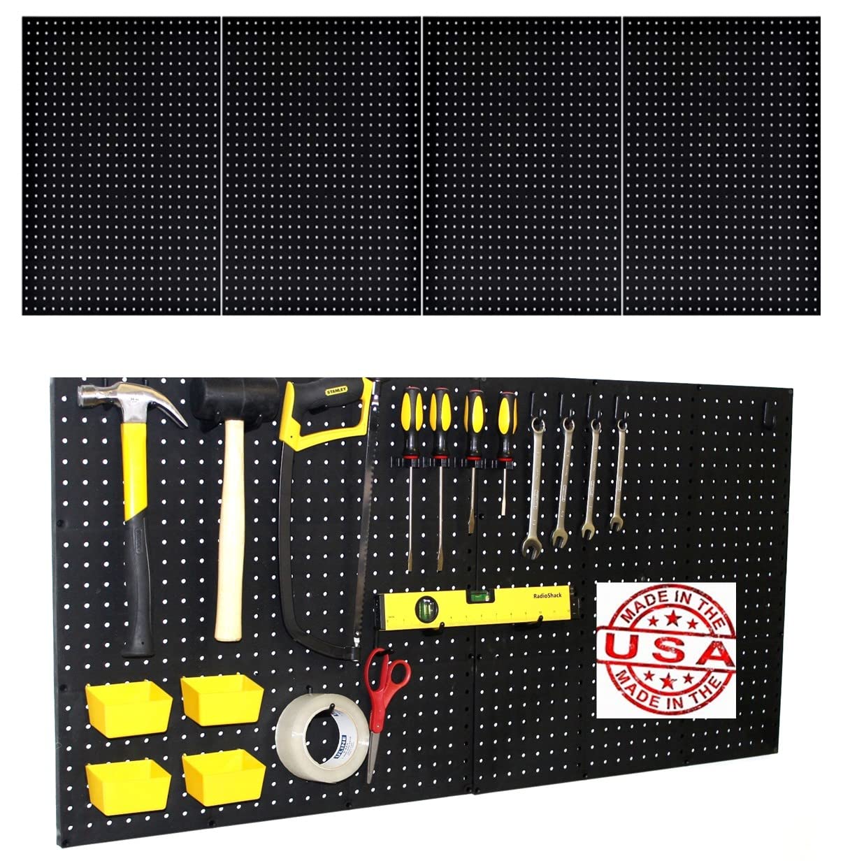 WallPeg 4 Plastic Pegboard Panels Kit - 96