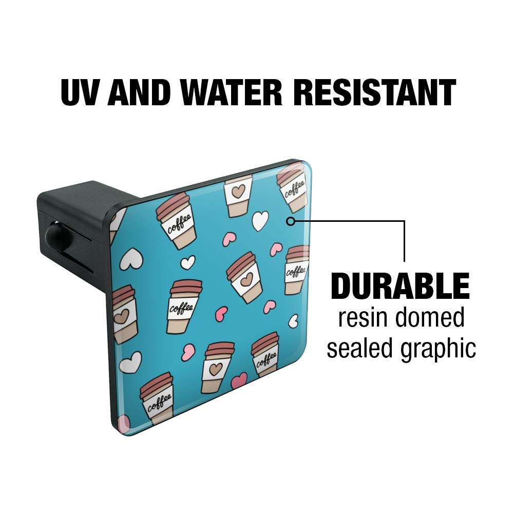 GRAPHICS & MORE Coffee Lover Design Cute Travel Mug Hitch Cover Plug Insert - Perfect for RV, Truck & Camper Enthusiasts