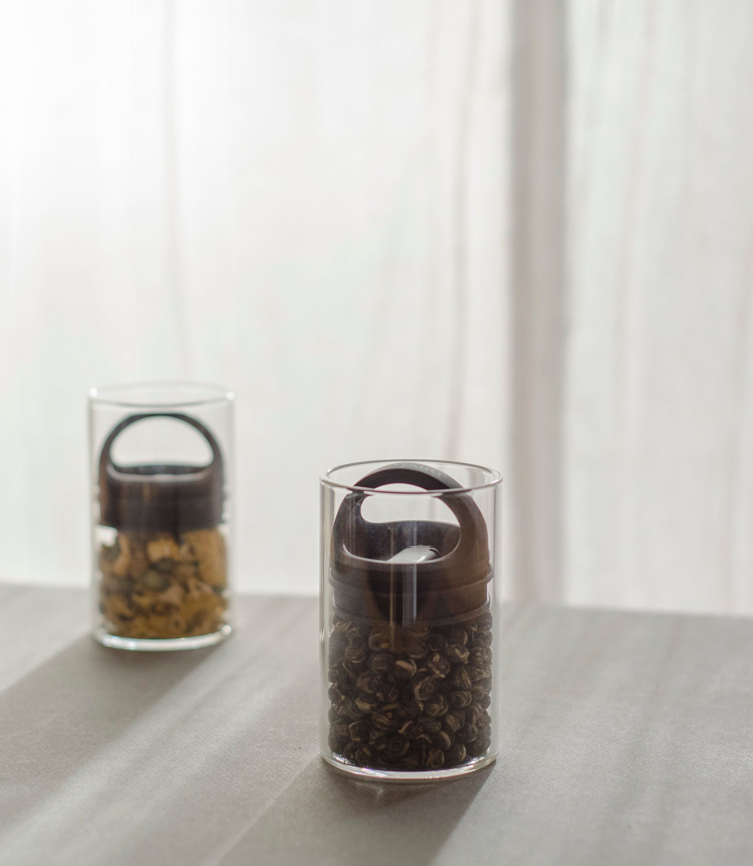 Premium Airtight Glass Tea Canister with Bamboo Lid - 6 oz Small Container for Loose Leaf Tea Storage | Ideal for Kitchen, Pantry & Gift Giving