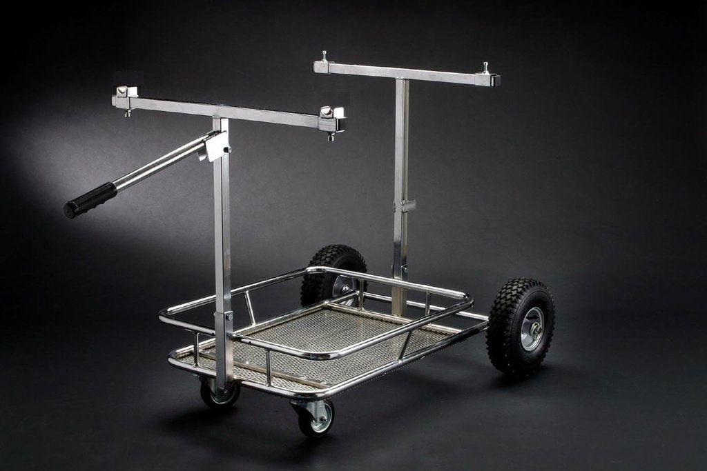 HQ Kart Stand Chrome - Heavy Duty Racing Cart Stand for Go Karts & ATVs - Perfect for Garage, Workshop & Track Use