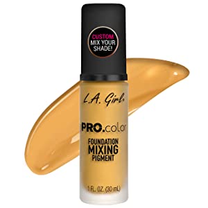 Pro Color Matte Foundation Mixing Pigment Yellow - Oil-Free Long Lasting Makeup for Flawless Skin | Perfect for Contouring, Highlighting & Custom Foundation Shades