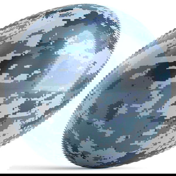 OnTheBallBowling Blue/Grey Camouflage Bowling Ball - High Performance for League Play & Tournament Use