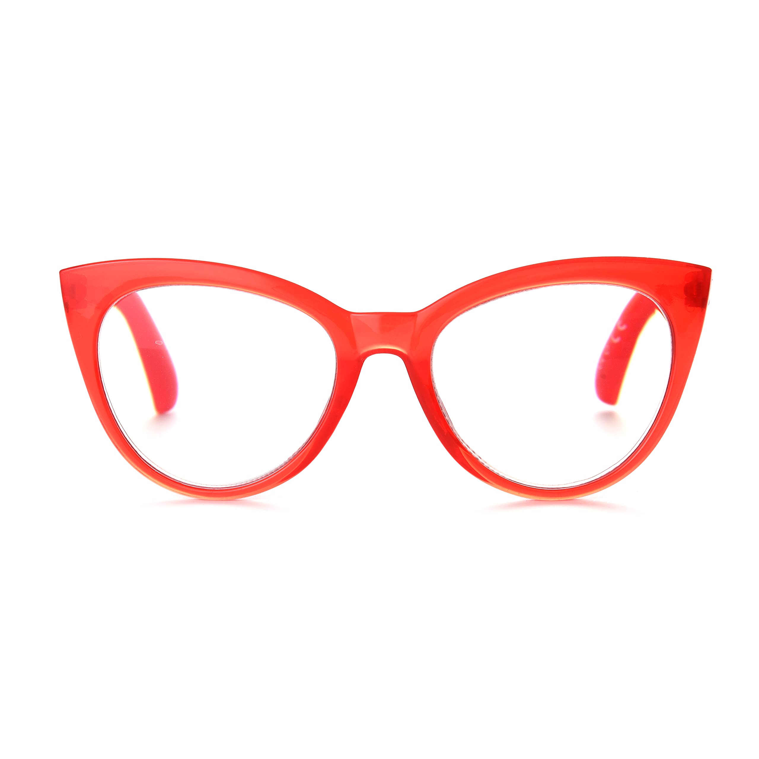 Betsey Johnson Rhett Blue Light Blocking Reading Glasses for Women - Shiny Red Frame (62mm) - Computer Glasses for Office Work & Screen Time Protection