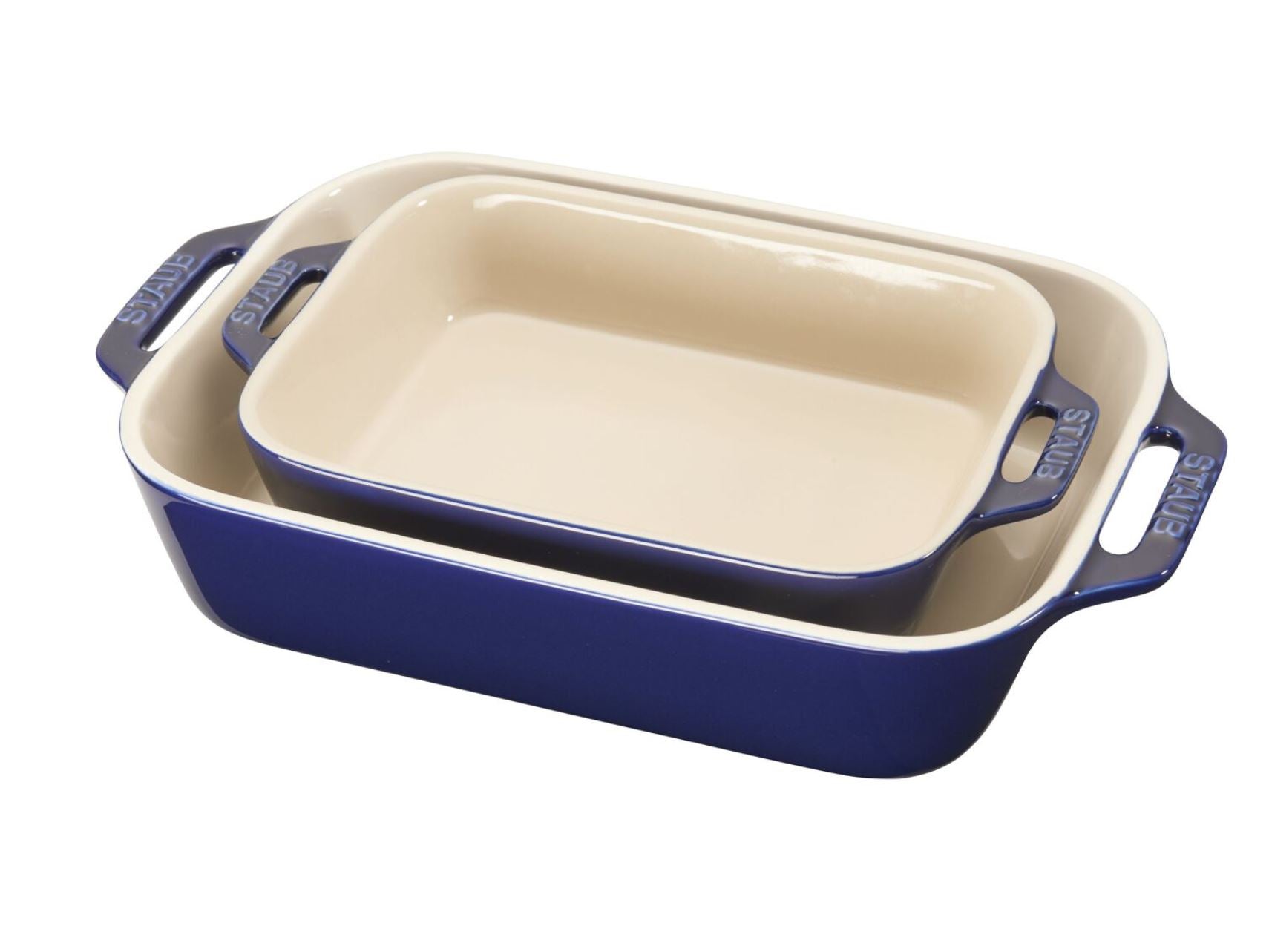 Premium Staub Ceramic Baking Dishes Set of 2 - Oven Safe Stoneware for Casseroles, Lasagna & Desserts | Perfect for Holiday Baking & Family Dinners