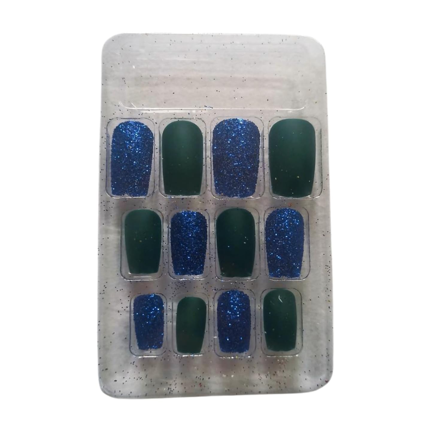 Premium False Nails Set - 12PCS High Quality Artificial Nail Tips with Decorative Stickers for Salon & Home Manicure | Fashion Nail Art Kit for Women | Perfect for Parties, Weddings & Special Occasions