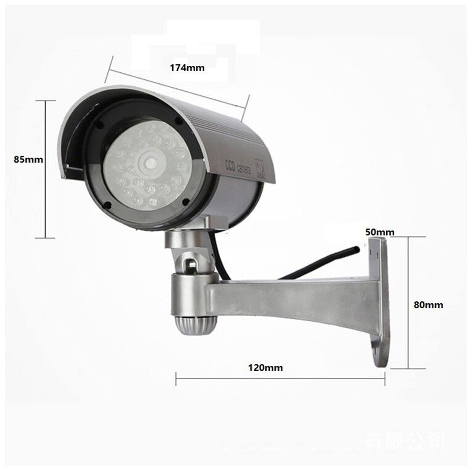 Fake Security Camera with Flashing LED - Dummy Surveillance Camera for Indoor & Outdoor Use | Home & Business Theft Deterrent | Perfect for Garage, Yard, and Office Security