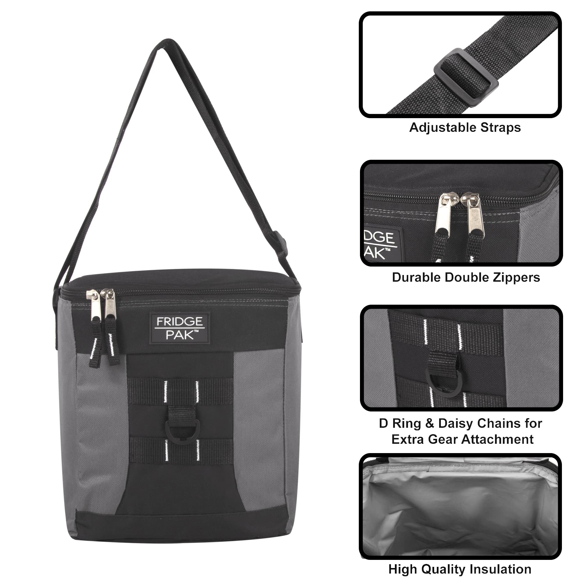 18 Can Insulated Cooler Bag for Lunch, Work, Travel & Picnics - Large Ice Pack Lunch Box for Men & Women - Perfect for Beach, Car & Outdoor Activities