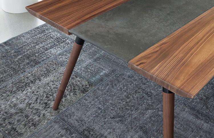Tonon Modern Salt and Pepper Dining Table (Model 828.05) - Contemporary Kitchen & Dining Room Furniture for Small Spaces & Apartments