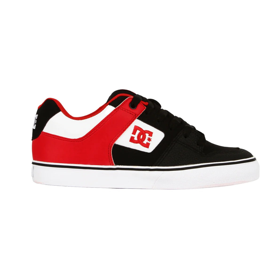 DC Pure BRD Skate Shoes for Men - Black, White & Red Colorway | High-Performance Skateboarding Sneakers for Street Style & Urban Fashion