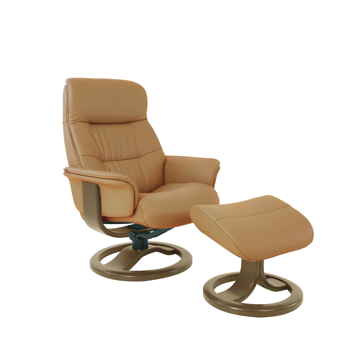 Anne R Recliner with Footstool - Comfortable Leather Reclining Chair for Living Room, Home Theater, and Office - Adjustable Lazy Boy Style Sofa for Relaxation and Napping
