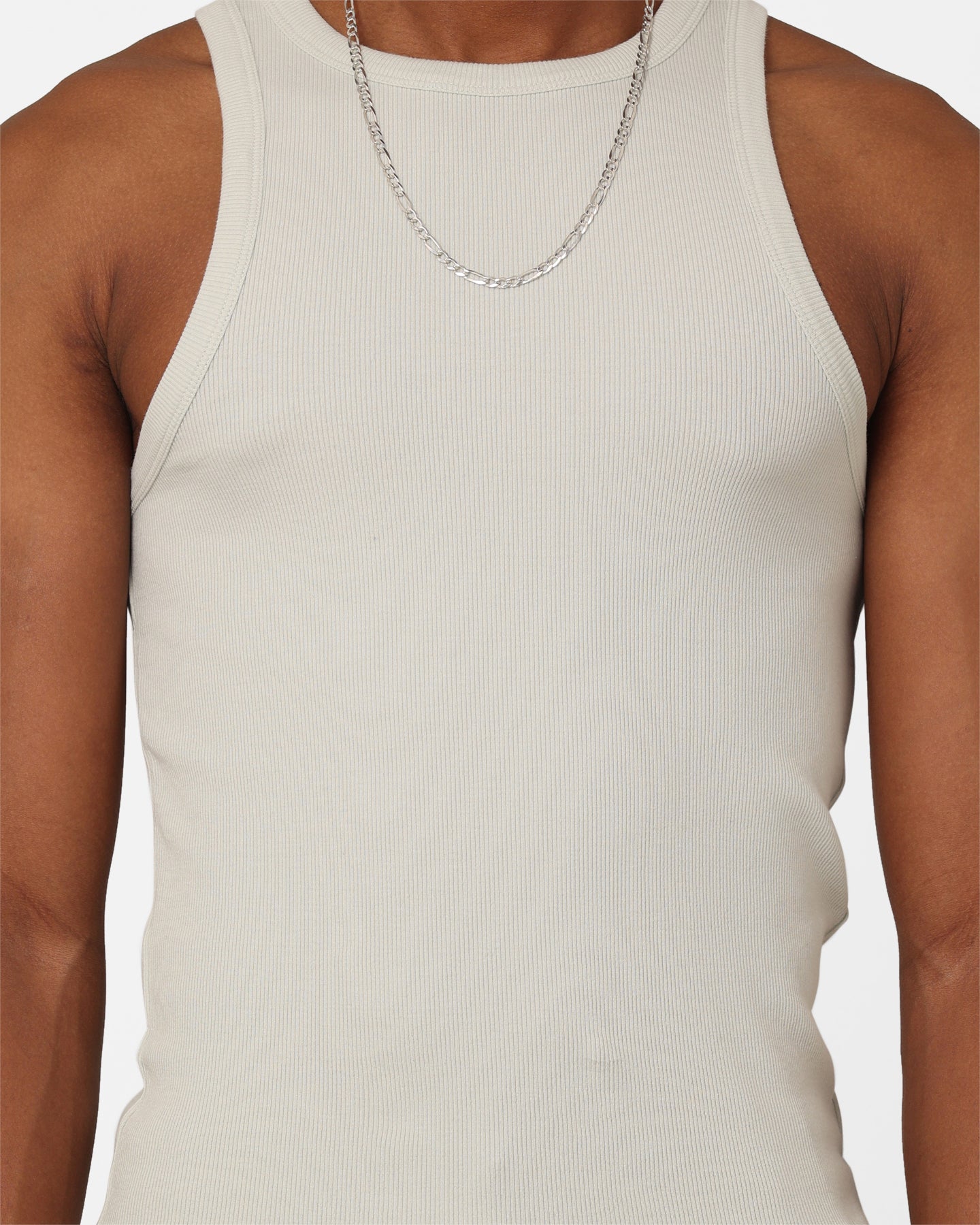 404 Ribbed Singlet Sage - Women's Stretchy Tank Top for Yoga, Gym & Casual Wear