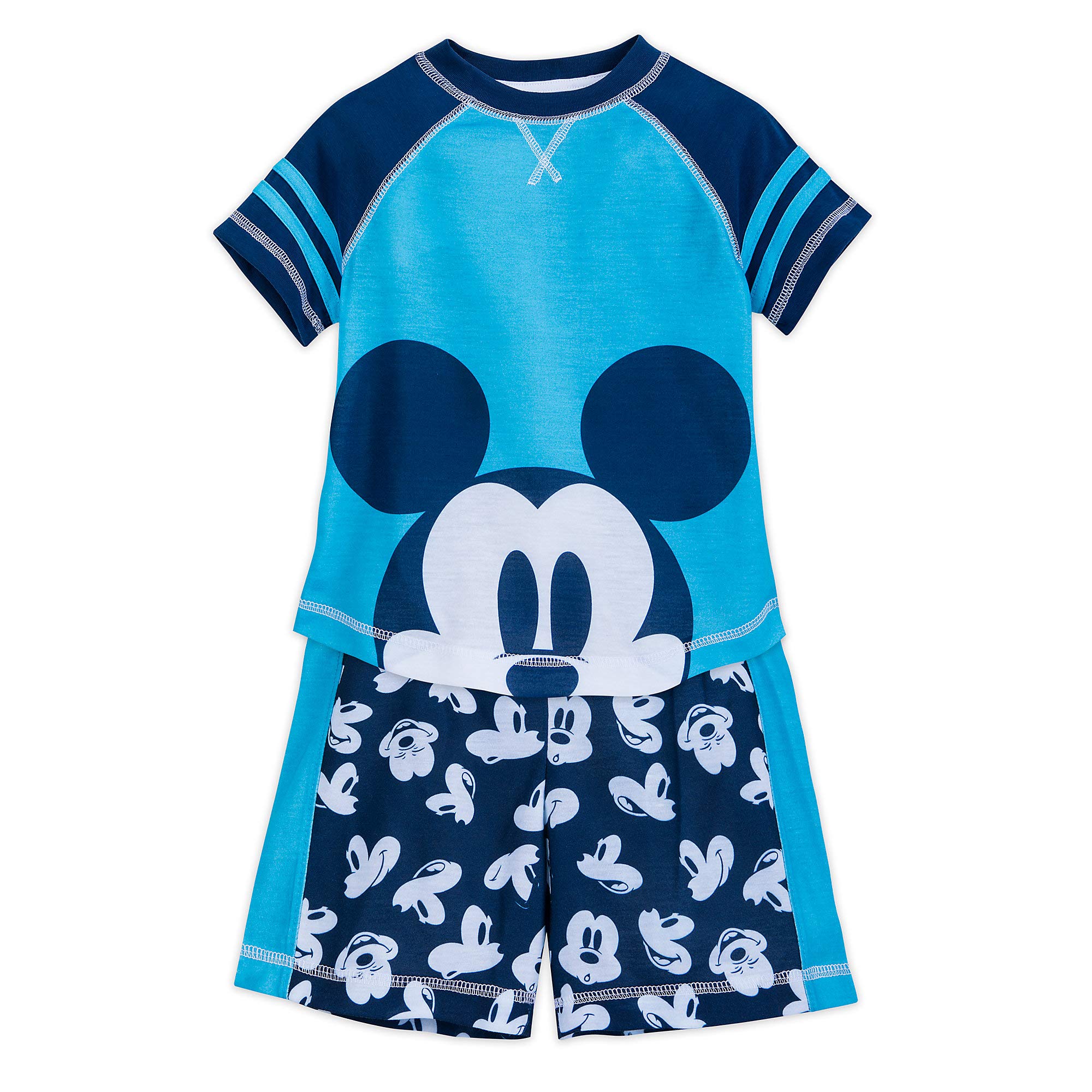 Disney Mickey Mouse Pajama Set for Boys - Soft Cotton Short Sleeve Sleepwear for Kids (Ages 4-8) - Perfect for Bedtime, Lounging & Disney Theme Parties
