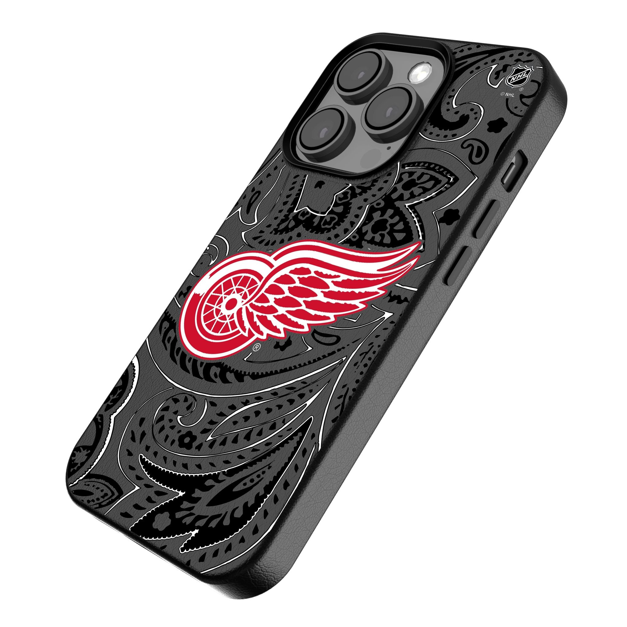 Detroit Red Wings Paisley MagSafe Compatible Phone Case for iPhone 14/13/12 Pro Max - Stylish Protective Cover for Hockey Fans, Perfect for Game Days & Everyday Use