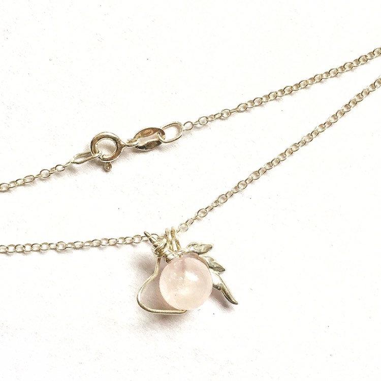 Rose Quartz Necklace with Unicorn Charm - 925 Sterling Silver Jewelry for Women | Healing Crystal Gift for Birthday, Valentine's Day & Spiritual Wellness