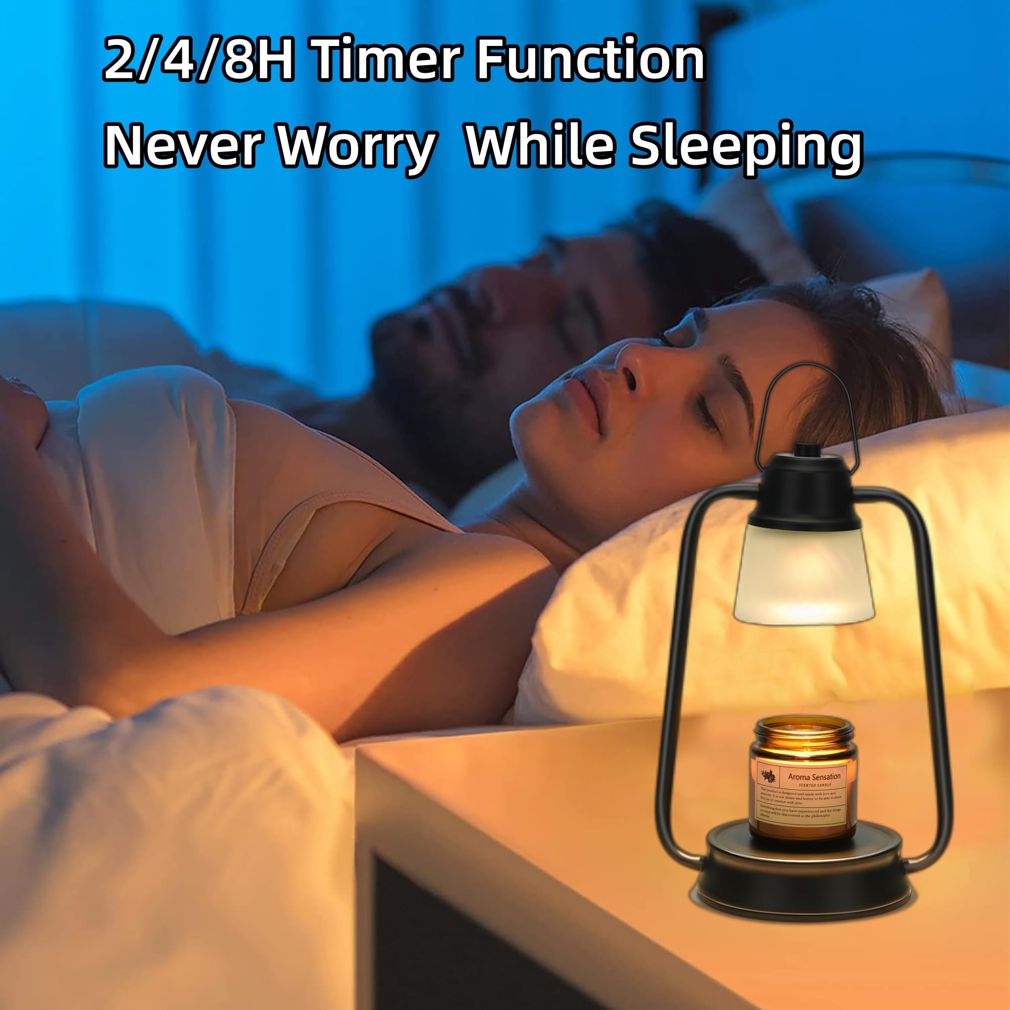 Electric Candle Warmer Lamp with Timer & Dimmer - Wax Melter for All Jar Candles, Home Decor Gift, Aromatherapy Wax Warmer - Perfect for Living Room, Bedroom, and Spa Relaxation