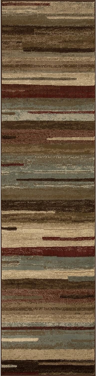 Abstract Striped Lines Indoor Area Rug or Runner Rug - Soft & Durable for Living Room, Bedroom, or Hallway Decor