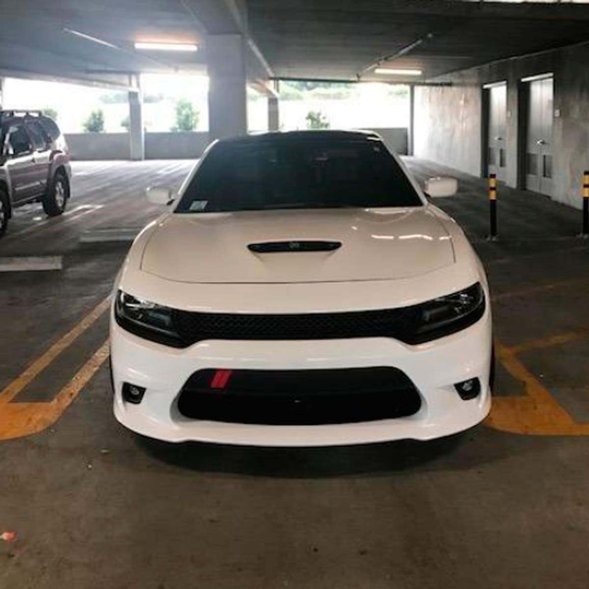 Front Bumper Hash Mark Decals - Vinyl Body Graphics for Dodge Charger & Challenger - Custom Racing Stripes for Muscle Car Styling & Protection