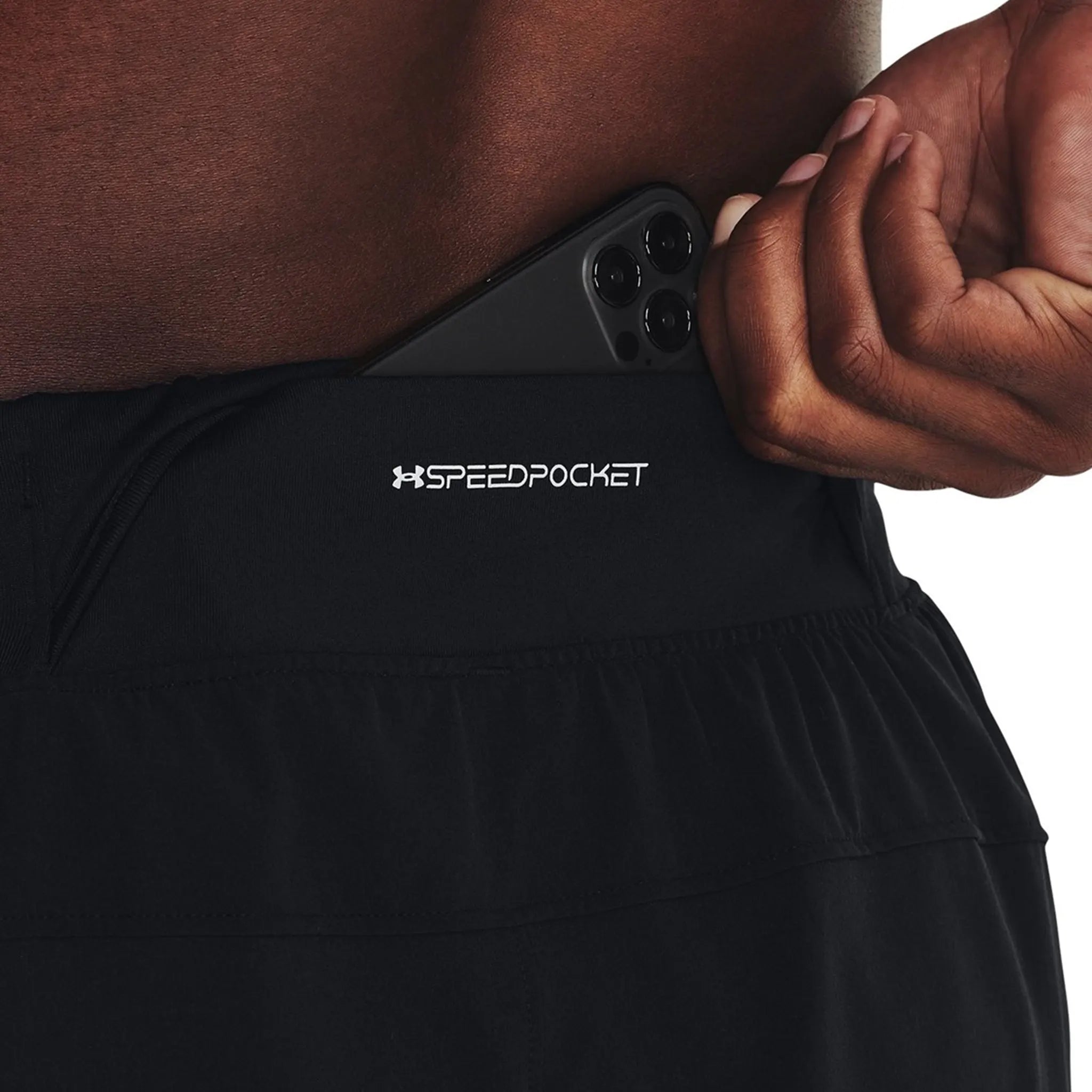 Under Armour UA Launch 7 Inch Black Running Shorts for Men - Lightweight Workout & Gym Training Shorts with Moisture-Wicking Fabric
