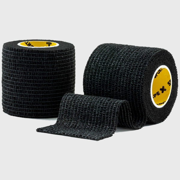 SportTape 5cm x 4.5m Elastic Sock Wrap - Black Athletic Tape for Ankle Support & Injury Prevention - Perfect for Running, Basketball & Sports Recovery
