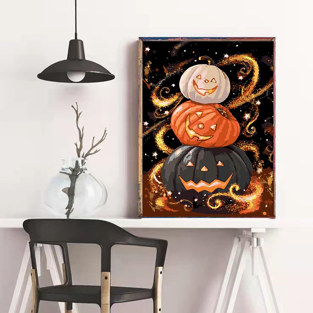 Halloween Paint by Numbers Kit for Adults Beginners - DIY Oil Painting Canvas 16
